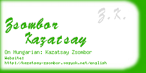 zsombor kazatsay business card